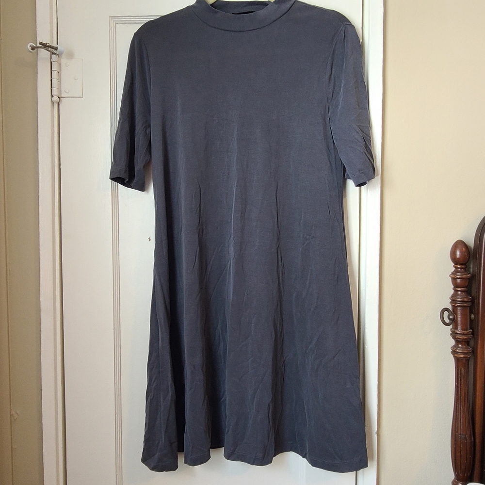 Women's Mock Turtleneck Shortsleeve Dress